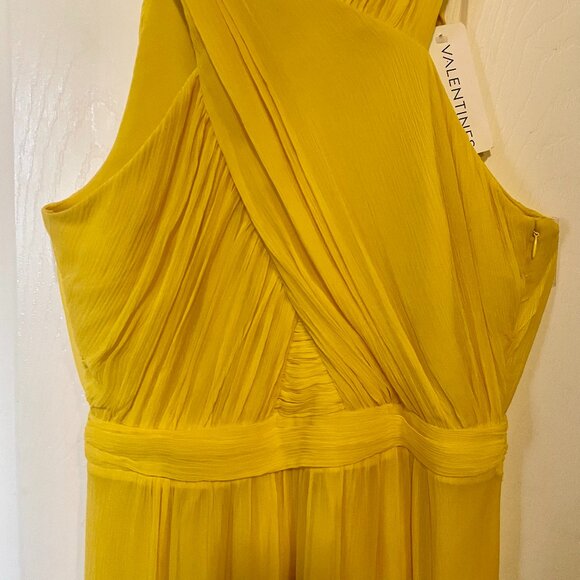 NWT VERONICA BEARD Florencia YELLOW Crinkle Silk EVENING DRESS MOB PROM 4 $698! - Picture 6 of 12